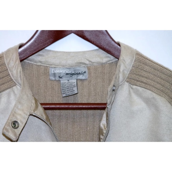 Designers Original Studio Bomber Jacket Sz S Beige - Picture 3 of 4